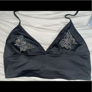 butterfly tank, never worn, L, romwe